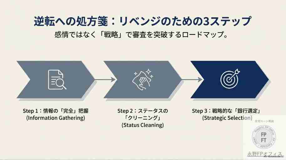 住宅ローン審査逆転の3ステップ