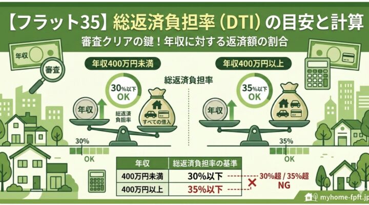 フラット35 返済＆審査用返済比率計算シミュレーション